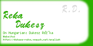 reka dukesz business card